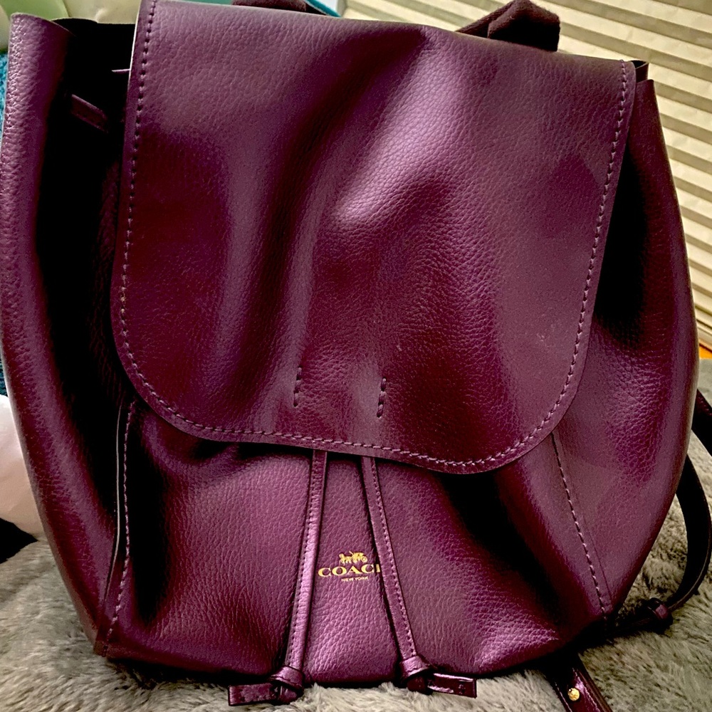 Coach Purple Backpack adjustable